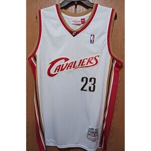 LeBron James (Mitchell/Ness)-(Cavs)-(Jersey)-(White)-(New Condition)-(XL)-$100